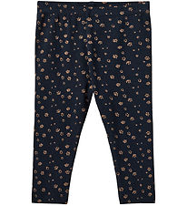 Sofie Schnoor Leggings - Rib - Dark Blue m. Print