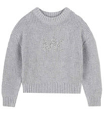 Michael Kors Bluse - Strik - Gråmeleret m. Similisten