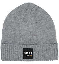 BOSS Hue - Strik - Gråmeleret