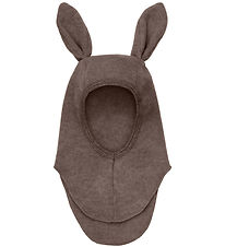 Huttelihut Elefanthue - Uldfleece - 1-lags - Brown Melange m. Ør