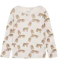 Hust and Caire Bluse - Uld/Tencel - Acel - French Oak m. Tigre