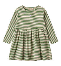 Wheat Kjole - Rib - Sessa - Elm Green Stripe