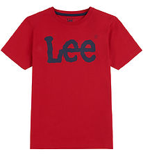 Lee T-shirt - Wobbly Graphic - Tango Red