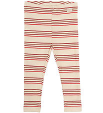 Petit Piao Leggings - Rib - Modal - Chili Pepper Multi Stripe
