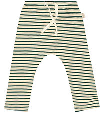 Petit Piao Bukser - Rib - Modal - Emeralda Green/Dark Off White