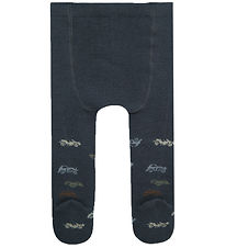Name It Strømpebukser - Uld/Bomuld - NbmWak - Ombre Blue/Jaquard