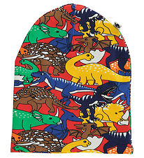 Småfolk Hue - Vendbar - Apple Red m. Æbler Og Dinosaurer