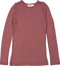 MarMar Bluse - Uld - Tamra - Berry Blend m. Hulmønster