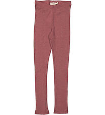 MarMar Leggings - Uld - Berry Blend m. Hulmønster