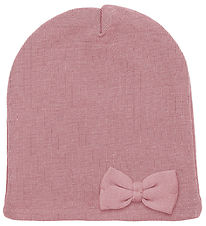 Racing Kids Hue - Uld/Bomuld - Dusty Rose m. Sløjfe