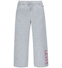 Levis Sweatpants - Wide Leg - Gråmeleret m. Rød