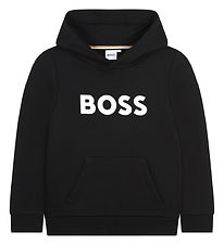BOSS Hættetrøje - Sort m. Hvid