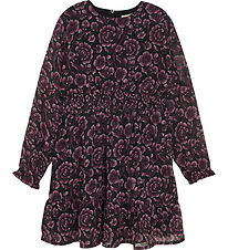 Creamie Kjole - Flower Dot - Black