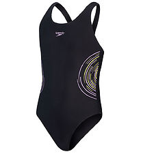 Speedo Badedragt - Placmement - Black/Purple