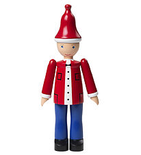 Kay Bojsen træfigur - Jule Ole 17,5 cm - Rød/Blå/Hvid