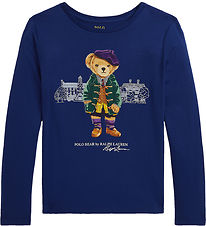Polo Ralph Lauren Bluse - Blå m. Bamse