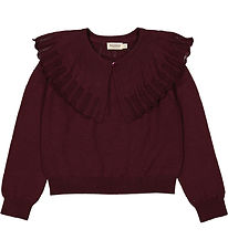 MarMar Bluse - Uld - Thulla - Deep Mulberry m. Krave