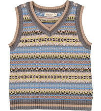 MarMar Vest - Uld/Bomuld - Taj - Fair Isle
