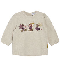 Hust and Claire Bluse - Alma - Beige Melange m. Glimmer