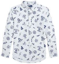 Polo Ralph Lauren Skjorte - Hvid/Lyseblåstribet m. Navy