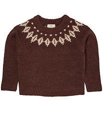Copenhagen Colors Bluse - Uld - Strik - Iceland - Dk Brown/Cream