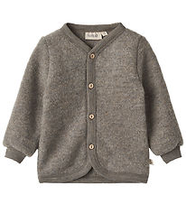 Wheat Cardigan - Uldfleece - Kari - Brown Melange