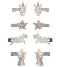 Mimi & Lula Hårclips - 8-pak - Mini Unicorn Little Prince