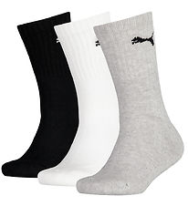 Puma Strømper - 3-pak - Crew - Grå/Hvid/Sort