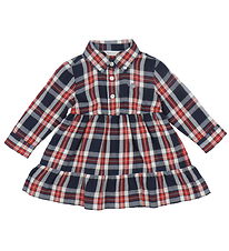GANT Kjole - Checked Flannel - Evening Blue