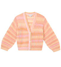 Stella McCartney Kids Cardigan - Strik - Rosa/Orangestribet
