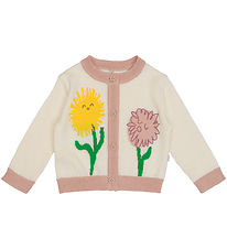Stella McCartney Kids Cardigan - Strik - Hvid/Rosa m. Blomster Stella McCartney Kids Cardigan - Strik - Hvid/Rosa m. Blomster