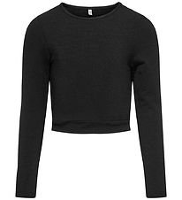 Kids Only Bluse - Cropped - KogRoma - Sort m.Glimmer