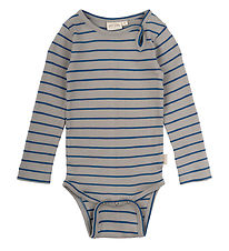 Petit Piao Body l/æ - Rib - Modal - Deep Cobalt/Grey Stone