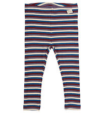 Petit Piao Leggings - Rib - Modal - Dark Cherry Multi Stripe