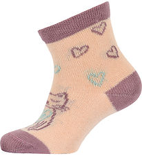 Melton Strømper - Cat Love - Ivory cream