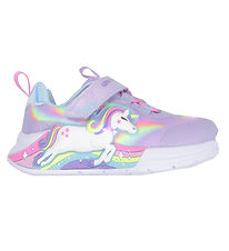 Skechers Sko m. Lys - Unicorn Chaser - Lavender/Multi