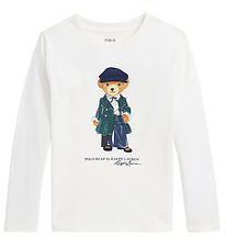 Polo Ralph Lauren Bluse - Hvid m. Bamse