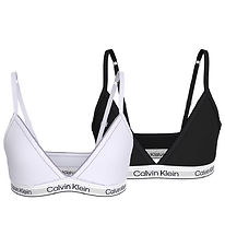 Calvin Klein BH - Triangle - 2-pak - Sort/Hvid