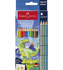 Faber-Castell Farveblyanter - 13 stk. - Grip Dino