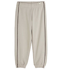 Mini Rodini Sweatpants - Plain Piping - Grey