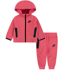 Nike Sweatsæt - Tech - Cardigan/Sweatpants - Aster Pink