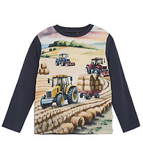 Minymo Bluse - Blue Nights m. Print