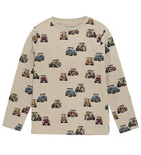 Minymo Bluse - Beige Melange m. Traktorer