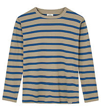 Mads Nørgaard Bluse - Rib - Tobino - Silver Sage/Midnight Navy