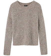 LMTD Bluse - Strik - NlfNuluis - Peyote/WITH SEQUINS