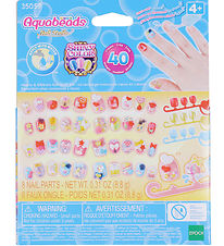 Aquabeads Perlesæt - Nail Studio - Hearts & Ribbons Nail Refill
