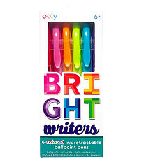 Ooly Kuglepenne - Bright Writers Colored Ballpoint Pens - 6 Stk.