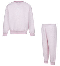 Nike Sweatsæt - Sweatshirt/Sweatpants - Pink Foam Heather