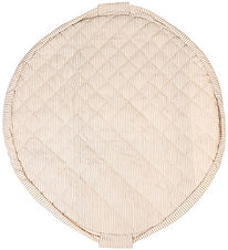 Play&Go Legetøjstæppe - Ø120 cm - Soft Organic - Stripes Blue