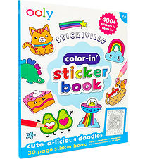 Ooly Klistermærkebog - Color-in - Cute-A-Licious Doodles